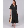 imageANRABESS Womens Summer Maxi Dresses Casual Ruffle Short Sleeve V Neck Flowy Tiered 2026 Spring T Shirts Beach Boho DressBlack
