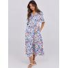 imageANRABESS Womens Summer Maxi Dresses Casual Ruffle Short Sleeve V Neck Flowy Tiered 2026 Spring T Shirts Beach Boho DressBlue Orange Floral