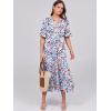 imageANRABESS Womens Summer Maxi Dresses Casual Ruffle Short Sleeve V Neck Flowy Tiered 2026 Spring T Shirts Beach Boho DressBlue Orange Floral