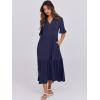 imageANRABESS Womens Summer Maxi Dresses Casual Ruffle Short Sleeve V Neck Flowy Tiered 2026 Spring T Shirts Beach Boho DressDark Blue
