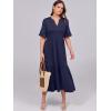 imageANRABESS Womens Summer Maxi Dresses Casual Ruffle Short Sleeve V Neck Flowy Tiered 2026 Spring T Shirts Beach Boho DressDark Blue