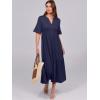 imageANRABESS Womens Summer Maxi Dresses Casual Ruffle Short Sleeve V Neck Flowy Tiered 2026 Spring T Shirts Beach Boho DressDark Blue