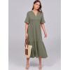 imageANRABESS Womens Summer Maxi Dresses Casual Ruffle Short Sleeve V Neck Flowy Tiered 2026 Spring T Shirts Beach Boho DressOlive