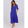 imageANRABESS Womens Summer Maxi Dresses Casual Ruffle Short Sleeve V Neck Flowy Tiered 2026 Spring T Shirts Beach Boho DressRoyal Blue