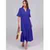 imageANRABESS Womens Summer Maxi Dresses Casual Ruffle Short Sleeve V Neck Flowy Tiered 2026 Spring T Shirts Beach Boho DressRoyal Blue