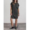 imageANRABESS Womens Summer T Shirt Dress 2026 Beach Vacation Travel Outfits Casual Simple Soft Mini Sundress Cover Up ClothesDark Gray