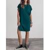 imageANRABESS Womens Summer T Shirt Dress 2026 Beach Vacation Travel Outfits Casual Simple Soft Mini Sundress Cover Up ClothesDeep Green