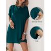 imageANRABESS Womens Summer T Shirt Dress 2026 Beach Vacation Travel Outfits Casual Simple Soft Mini Sundress Cover Up ClothesDeep Green