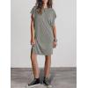 imageANRABESS Womens Summer T Shirt Dress 2026 Beach Vacation Travel Outfits Casual Simple Soft Mini Sundress Cover Up ClothesGray