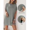 imageANRABESS Womens Summer T Shirt Dress 2026 Beach Vacation Travel Outfits Casual Simple Soft Mini Sundress Cover Up ClothesGray