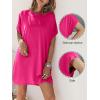 imageANRABESS Womens Summer T Shirt Dress 2026 Beach Vacation Travel Outfits Casual Simple Soft Mini Sundress Cover Up ClothesHot Pink