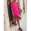 imageANRABESS Womens Summer T Shirt Dress 2026 Beach Vacation Travel Outfits Casual Simple Soft Mini Sundress Cover Up ClothesHot Pink