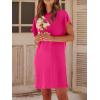 imageANRABESS Womens Summer T Shirt Dress 2026 Beach Vacation Travel Outfits Casual Simple Soft Mini Sundress Cover Up ClothesHot Pink