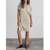 imageANRABESS Womens Summer T Shirt Dress 2026 Beach Vacation Travel Outfits Casual Simple Soft Mini Sundress Cover Up ClothesLight Gray
