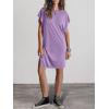 imageANRABESS Womens Summer T Shirt Dress 2026 Beach Vacation Travel Outfits Casual Simple Soft Mini Sundress Cover Up ClothesLight Purple