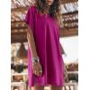 imageANRABESS Womens Summer T Shirt Dress 2026 Beach Vacation Travel Outfits Casual Simple Soft Mini Sundress Cover Up ClothesRed Violet