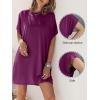 imageANRABESS Womens Summer T Shirt Dress 2026 Beach Vacation Travel Outfits Casual Simple Soft Mini Sundress Cover Up ClothesRed Violet