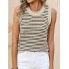 imageANRABESS Womens Sweater Vest Top Striped Sleeveless Lightweight Knit Tank Tops 2026 Summer Spring Clothes Vacation OutfitsApricot Black