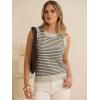 imageANRABESS Womens Sweater Vest Top Striped Sleeveless Lightweight Knit Tank Tops 2026 Summer Spring Clothes Vacation OutfitsApricot Black