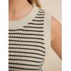 imageANRABESS Womens Sweater Vest Top Striped Sleeveless Lightweight Knit Tank Tops 2026 Summer Spring Clothes Vacation OutfitsApricot Black