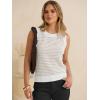 imageANRABESS Womens Sweater Vest Top Striped Sleeveless Lightweight Knit Tank Tops 2026 Summer Spring Clothes Vacation OutfitsWhite Apricot