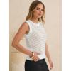 imageANRABESS Womens Sweater Vest Top Striped Sleeveless Lightweight Knit Tank Tops 2026 Summer Spring Clothes Vacation OutfitsWhite Apricot