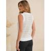 imageANRABESS Womens Sweater Vest Top Striped Sleeveless Lightweight Knit Tank Tops 2026 Summer Spring Clothes Vacation OutfitsWhite Apricot