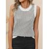 imageANRABESS Womens Sweater Vest Top Striped Sleeveless Lightweight Knit Tank Tops 2026 Summer Spring Clothes Vacation OutfitsWhite Black