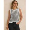 imageANRABESS Womens Sweater Vest Top Striped Sleeveless Lightweight Knit Tank Tops 2026 Summer Spring Clothes Vacation OutfitsWhite Black