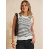 imageANRABESS Womens Sweater Vest Top Striped Sleeveless Lightweight Knit Tank Tops 2026 Summer Spring Clothes Vacation OutfitsWhite Black