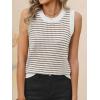 imageANRABESS Womens Sweater Vest Top Striped Sleeveless Lightweight Knit Tank Tops 2026 Summer Spring Clothes Vacation OutfitsWhite Brown