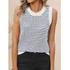 imageANRABESS Womens Sweater Vest Top Striped Sleeveless Lightweight Knit Tank Tops 2026 Summer Spring Clothes Vacation OutfitsWhite Navy Blue