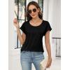 imageANRABESS Womens T Shirts Pleated Short Sleeve Tops Summer Business Casual Dressy Blouses 2026 Cute Fashion ClothesBlack