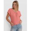 imageANRABESS Womens T Shirts Pleated Short Sleeve Tops Summer Business Casual Dressy Blouses 2026 Cute Fashion ClothesCoral Pink