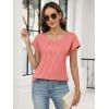imageANRABESS Womens T Shirts Pleated Short Sleeve Tops Summer Business Casual Dressy Blouses 2026 Cute Fashion ClothesCoral Pink