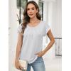 imageANRABESS Womens T Shirts Pleated Short Sleeve Tops Summer Business Casual Dressy Blouses 2026 Cute Fashion ClothesWhite