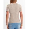 imageANRABESS Womens Tops Short Sleeve V Neck Sexy Ribbed Knit Slim Fit Lightweight Sweater 2026 Summer Dressy Casual TShirtsLight Khaki