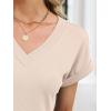 imageANRABESS Womens Waffle Knit Tops 2026 Summer Casual Short Sleeve V Neck T Shirts Basic Work Tee Spring Vacation BlousesBeige
