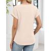imageANRABESS Womens Waffle Knit Tops 2026 Summer Casual Short Sleeve V Neck T Shirts Basic Work Tee Spring Vacation BlousesBeige