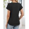 imageANRABESS Womens Waffle Knit Tops 2026 Summer Casual Short Sleeve V Neck T Shirts Basic Work Tee Spring Vacation BlousesBlack
