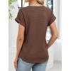 imageANRABESS Womens Waffle Knit Tops 2026 Summer Casual Short Sleeve V Neck T Shirts Basic Work Tee Spring Vacation BlousesBrown
