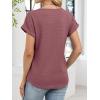 imageANRABESS Womens Waffle Knit Tops 2026 Summer Casual Short Sleeve V Neck T Shirts Basic Work Tee Spring Vacation BlousesMauve