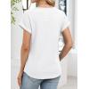 imageANRABESS Womens Waffle Knit Tops 2026 Summer Casual Short Sleeve V Neck T Shirts Basic Work Tee Spring Vacation BlousesWhite