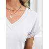imageANRABESS Womens Waffle Knit Tops 2026 Summer Casual Short Sleeve V Neck T Shirts Basic Work Tee Spring Vacation BlousesWhite
