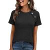 imageANRABESS Women Short Sleeve Tops Summer Sweater 2026 Dressy Shirts Business Casual Tunic Blouses Trendy Work ClothesBlack