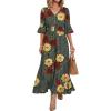 imageANRABESS Womens Maxi Dress 2026 Summer Boho Ruffle Sleeve V Neck A Line Elastic Waist Flowy Wedding Guest Party Long DressesRose Yellow Red