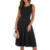 imageANRABESS Womens Summer Casual Midi Dresses Sleeveless Smocked Elastic Waist Flowy Sundress 2026 Spring Beach Vacation ClothesBlack
