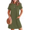 imageANRABESS Womens Summer Casual T Shirt Dresses Short Sleeve Crewneck Striped Mini Shift Dress 2026 Beach Vacation OutfitsArmy Green