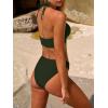 imageANRABESS Bikini Sets for Women Two Piece Swimsuits Sexy V Neck Halter String Bathing Suit 2026 Summer Beach SwimwearArmy Green
