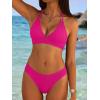 imageANRABESS Bikini Sets for Women Two Piece Swimsuits Sexy V Neck Halter String Bathing Suit 2026 Summer Beach SwimwearHot Pink